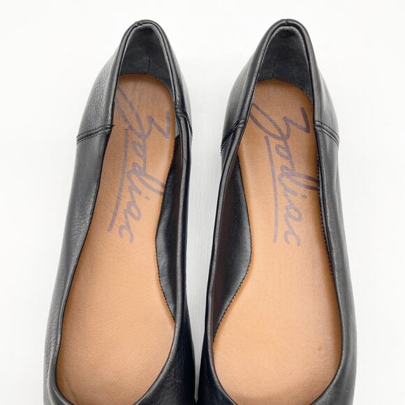 Zodiac Womens US 8 Sadie Slip On Ballet Flats Black‎ Leather Classic Casual - Picture 4 of 9